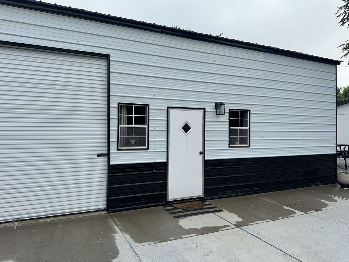 White Shed Gable Before
