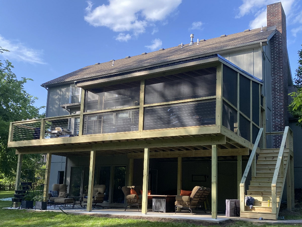 blue house 1 deck after